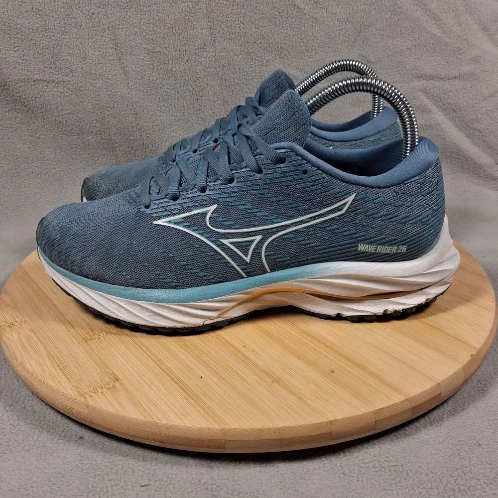Mizuno Wave Rider 26 Womens Size 7.5 Running Shoes Sneakers Blue Athletic Gym